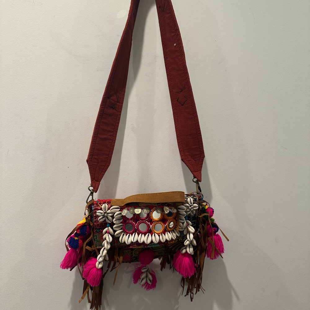 Bohemian Multicolor Embellished Shoulder Bag